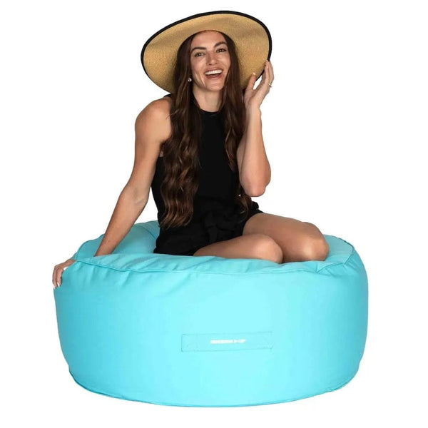 Blue Brooklyn Ottoman - complementary bean bag ottoman from Bean Bags R Us