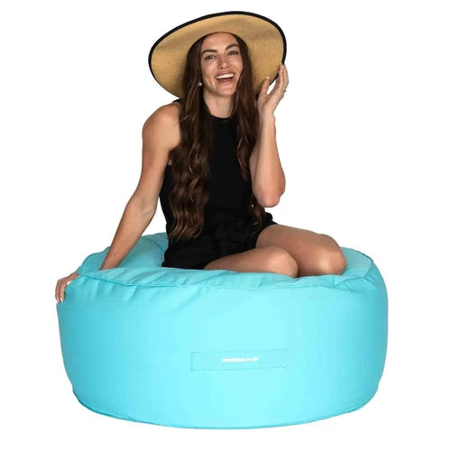 Blue Brooklyn Ottoman - complementary bean bag ottoman from Bean Bags R Us