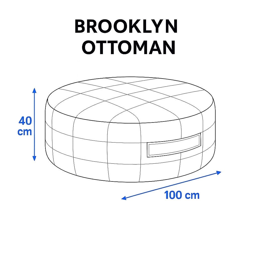 Brooklyn Outdoor Ottoman Coral
