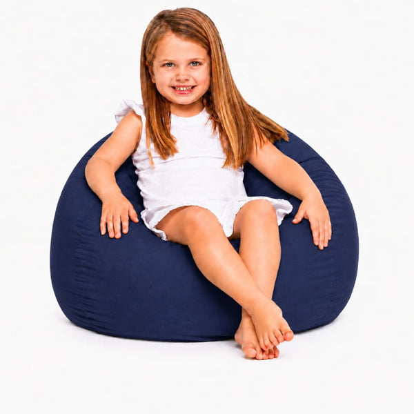 Bean Bags R Us Navy Kids Coco - kid-friendly kids bean bag