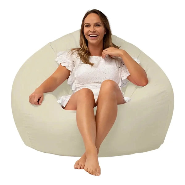 Cocoon bean bag seat in Sand - contemporary indoor use by Bean Bags R Us