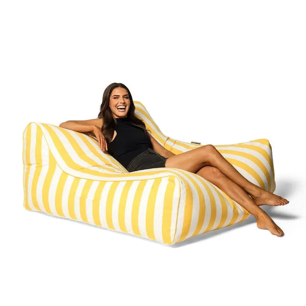 Costa Luxe in Yellow - all-weather bean bag lounge chair by Bean Bags R Us Australia