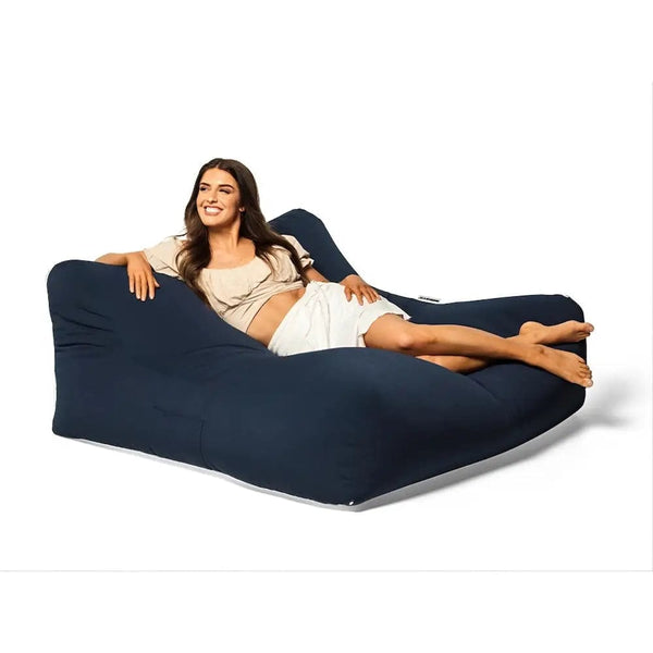 Navy Costa Luxe bean bag lounge chair - weather resistant outdoor use, Bean Bags R Us