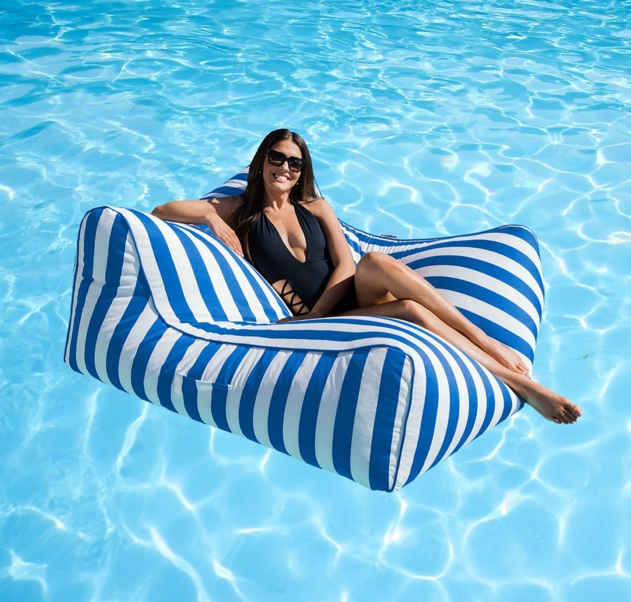 Costa Pool Lounger Pacific Blue Stripes