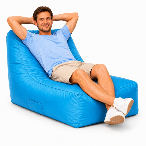 Aqua Portofino bean bag lounge chair - weather resistant outdoor use, Bean Bags R Us