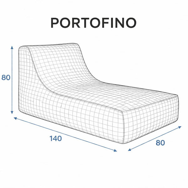 Portofino - bean bag lounger by Bean Bags R Us