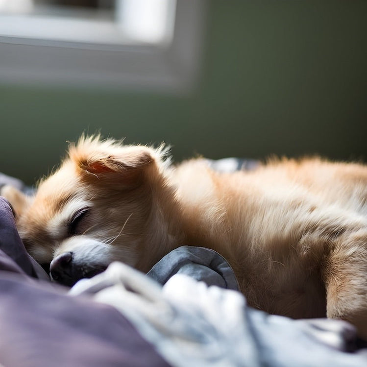 why is my dog rubbing his face on the bed