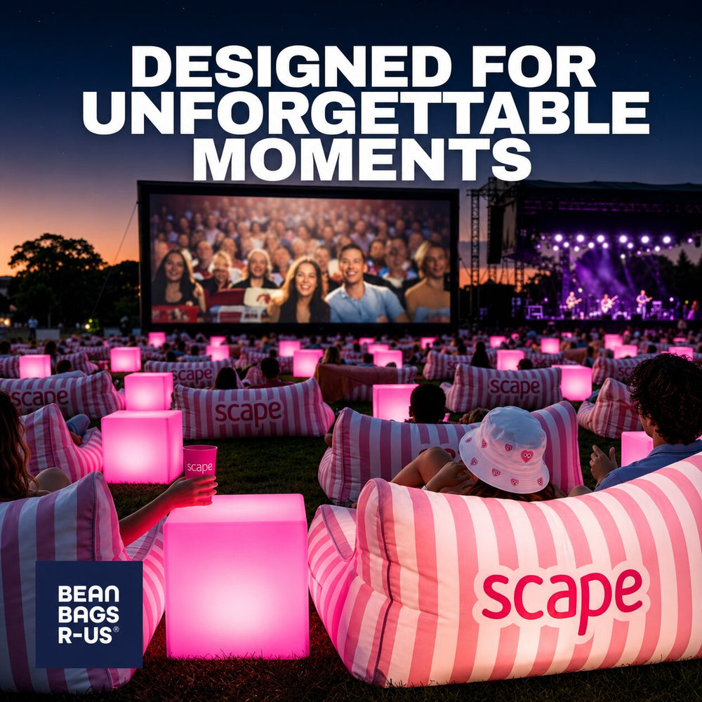corporate branded bean bags for scape at tropfest