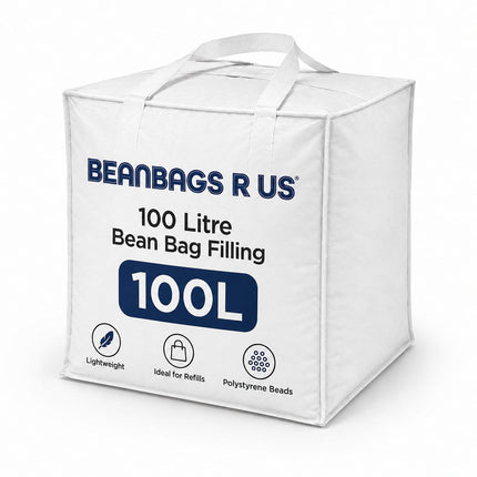 carry bag showing contents as 100 litres EPS bean bag filling 