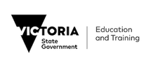 Victoria College logo with a black and white design - Bean Bags R Us