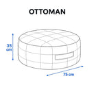 Round outdoor ottoman wireframe - Bean Bags R Us — thumbnail 11