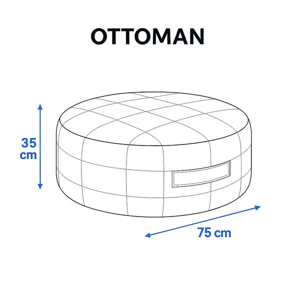 Round outdoor ottoman wireframe - Bean Bags R Us — image 11