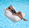 Amalfi Bean Bag Pool Float Taupe Stripes