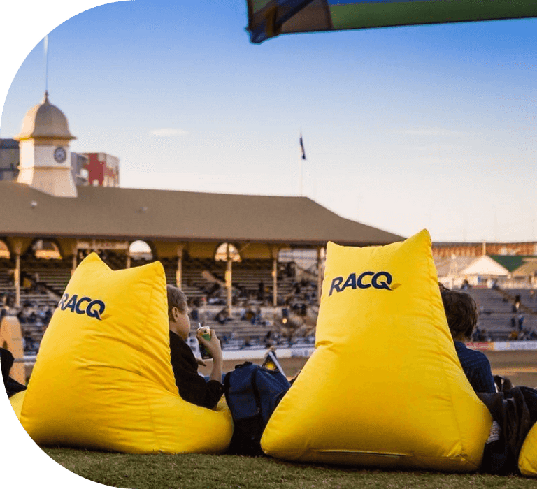 RACQ branded bean bags by bean bags r us