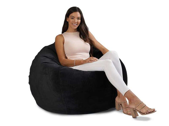 Bella Velvet Bean Bag 104CM Black