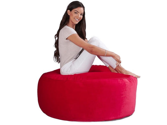 Bella Velvet Ottomans Red