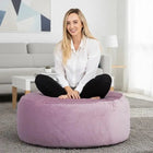 Bella Velvet Ottoman bean bag footstool in Blush - premium everyday use by Bean Bags R Us — thumbnail 2