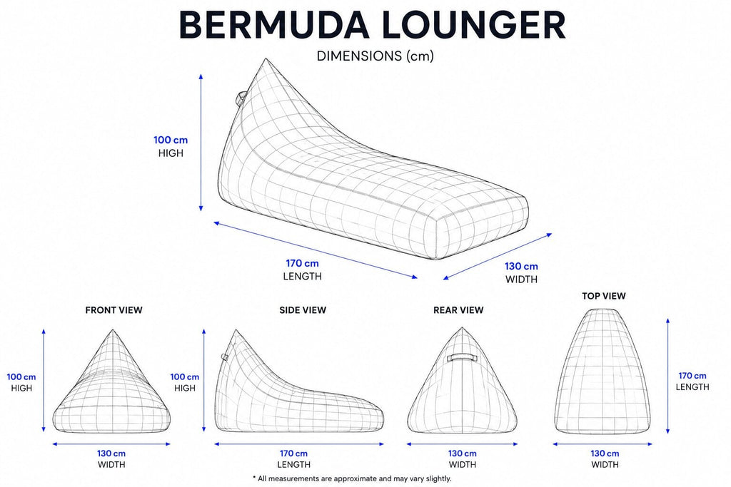Bermuda dimensions wireframe diagram