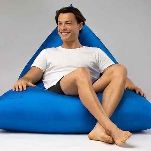 Bermuda bean bag lounge chair in Blue - fade resistant outdoor use by Bean Bags R Us