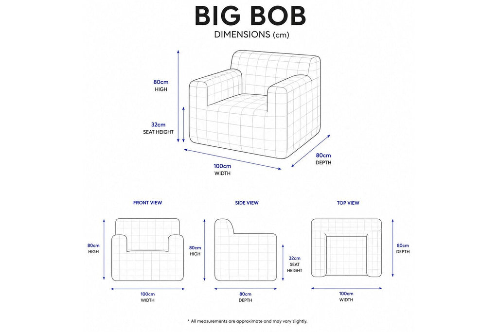 Big Bob dimensions wireframe diagram