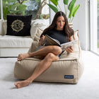 Beige Big Boss Chair - indoor bean bag lounger, modern quality from Bean Bags R Us — thumbnail 6
