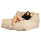Big Boss Lounger in Beige - premium indoor bean bag lounger by Bean Bags R Us — thumbnail 3