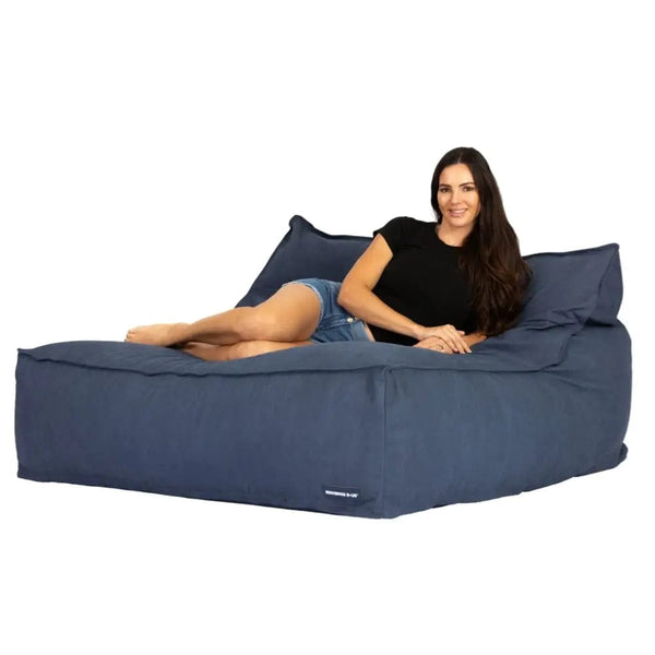 Navy Big Boss Lounger - designer indoor bean bag lounger from Bean Bags R Us — image 7