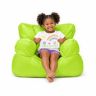 Lime Billy the Kid kids bean bag armchair with girl holding a drawing, Bean Bags R Us — thumbnail 8