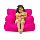 Pink Billy the Kid toddler bean bag armchair with girl cuddling a teddy bear, Bean Bags R Us — thumbnail 10