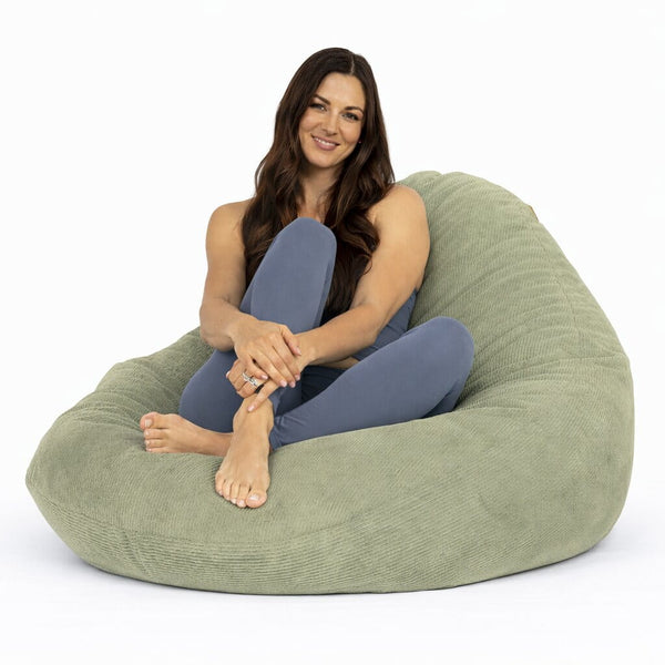 Olive Boston Corduroy - designer indoor bean bag chair from Bean Bags R Us — image 9