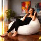 Boston Corduroy bean bag seat in Charcoal - contemporary indoor use by Bean Bags R Us — thumbnail 3