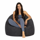 Charcoal Boston Tub Corduroy bean bag seat - premium indoor use, Bean Bags R Us — thumbnail 9