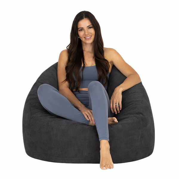 Charcoal Boston Tub Corduroy bean bag seat - premium indoor use, Bean Bags R Us — image 9