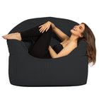 Boston Tub Corduroy Large in Black - corduroy bean bag chair by Bean Bags R Us — thumbnail 3