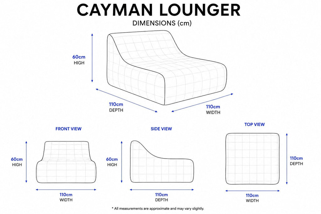 Cayman dimensions wireframe diagram