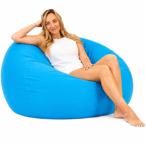 Coco in Aqua - premium indoor bean bag chair by Bean Bags R Us