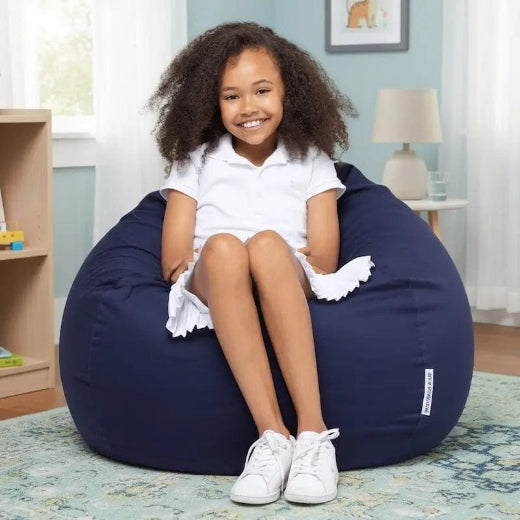 Kids Coco children's bean bag in Navy - kid-friendly kids use by Bean Bags R Us — image 4