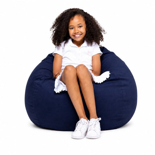 Kids Coco in Navy - child-safe children's bean bag by Bean Bags R Us Australia