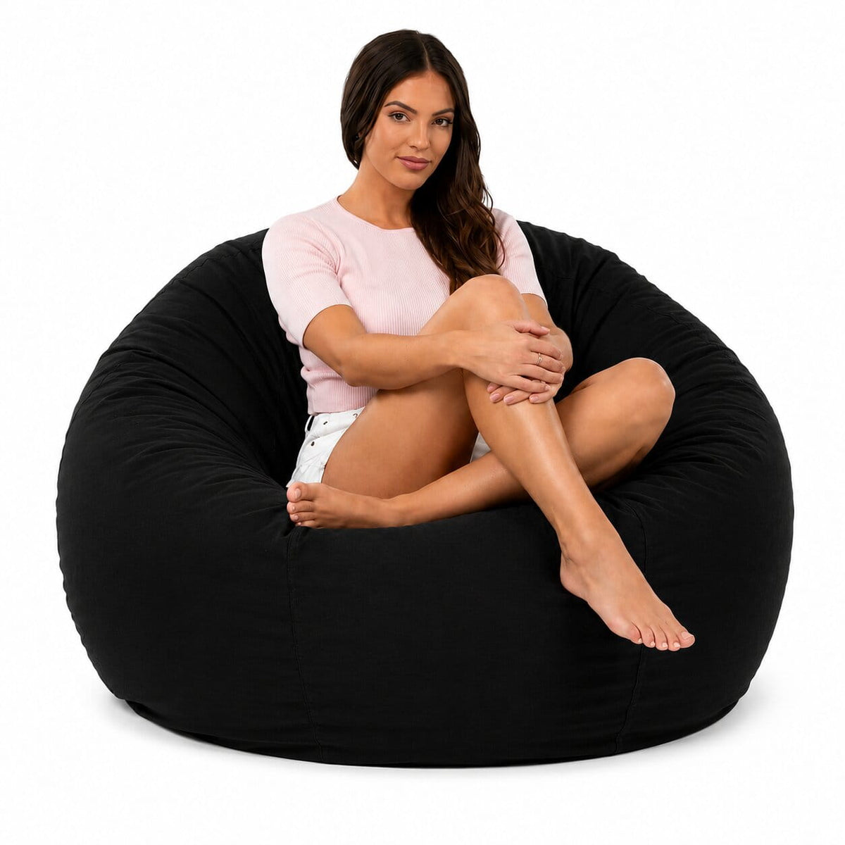 Bean Bags R Us 96CM / Black Coco Cotton Bean Bag