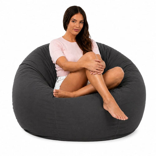 Charcoal Coco bean bag seat - contemporary indoor use, Bean Bags R Us