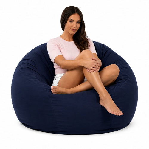 Coco in Navy - designer bean bag seat by Bean Bags R Us Australia