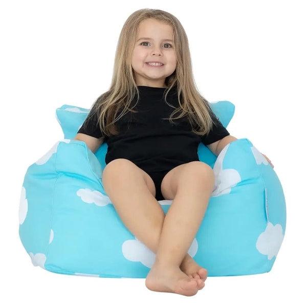 Kids Coco Chair in Blue - kid-friendly children's bean bag chair by Bean Bags R Us Australia — image 1
