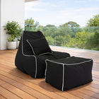 Bean Bags R Us Charcoal Stripes Outdoor Cushions - Australian made bean bag cushion — thumbnail 4