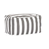 Copacabana Outdoor Ottoman Charcoal Stripes