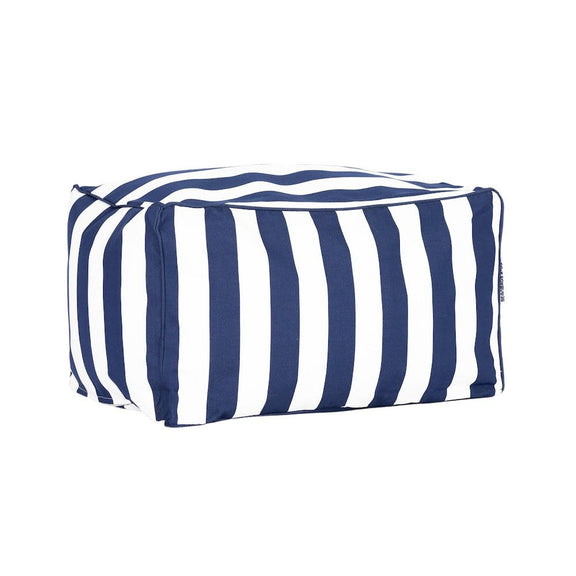 Copacabana Outdoor Ottoman Navy Stripes