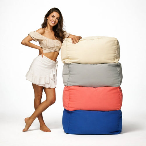 Copacabana Ottoman in Black - versatile bean bag ottoman by Bean Bags R Us