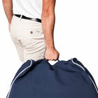 close up image of a copacabana bean bag chair handle with man holding it — thumbnail 6