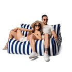 Costa Luxe in Charcoal Stripes - fade resistant outdoor bean bag lounger by Bean Bags R Us — thumbnail 4