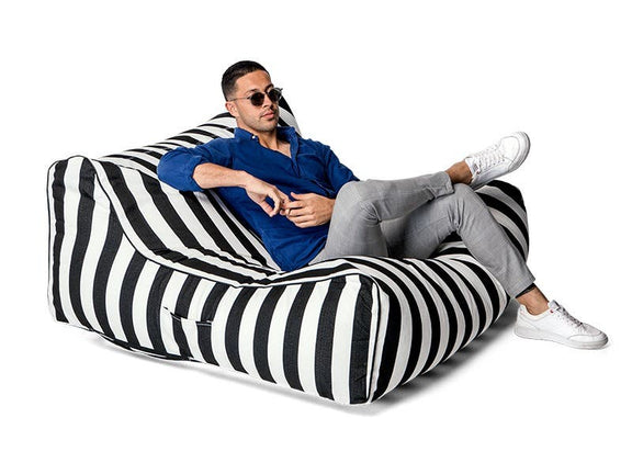 Costa Luxe Bean Bag Lounger black Stripes