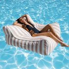 floating Costa Pool Lounger taupe stripes - pool bean bag lounger by Bean Bags R Us Australia — thumbnail 10